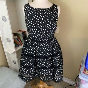 Black and a White Polka Dot Cocktail Dress